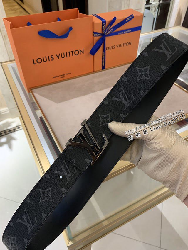 LV新款男士皮帶 路易威登老花Gancio五金腰帶  jjp2181
